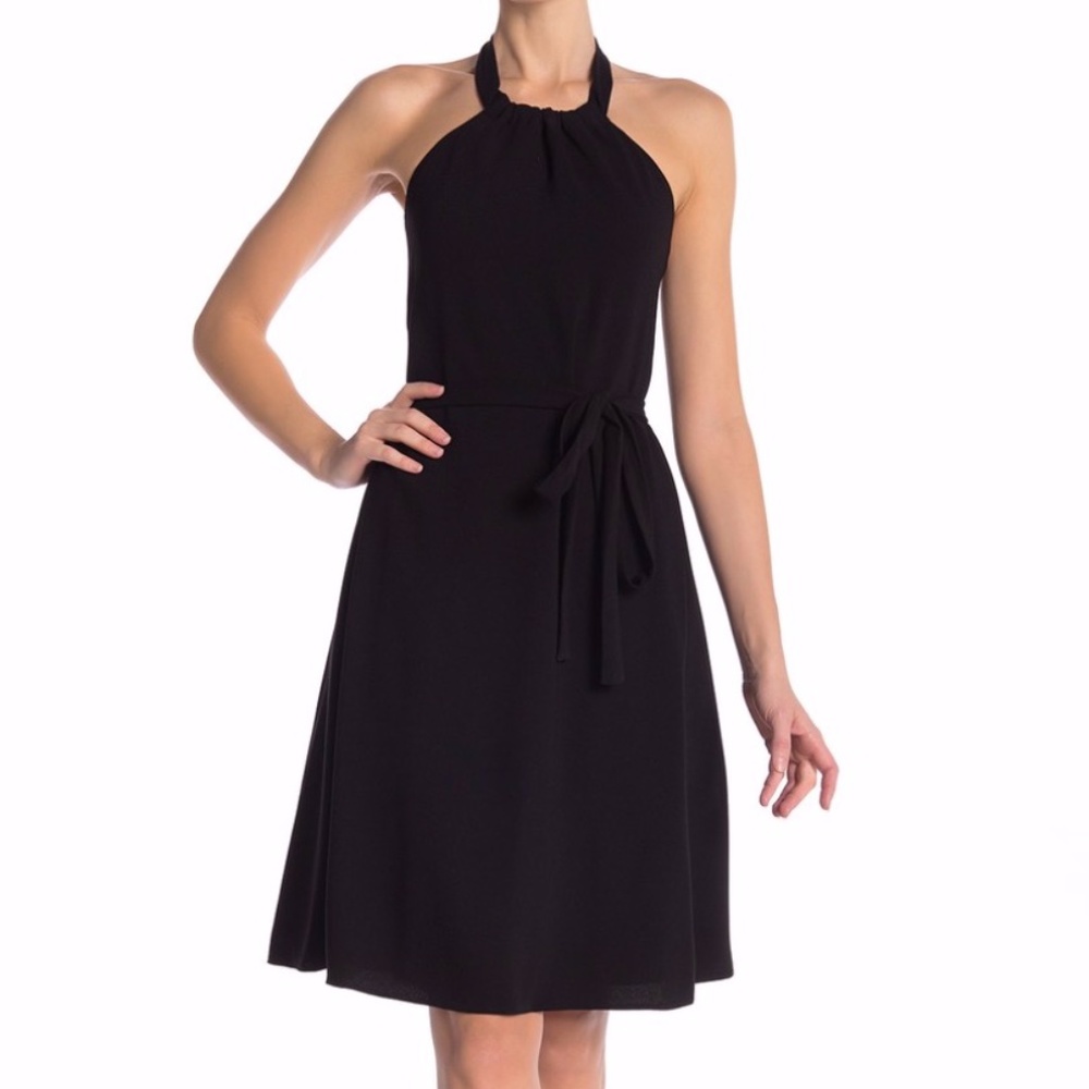 THEORY Nayline Halter Dress in Black NWT